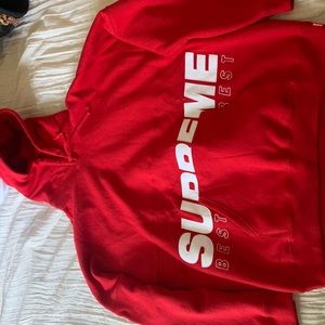 Red supreme best of the best hoodie